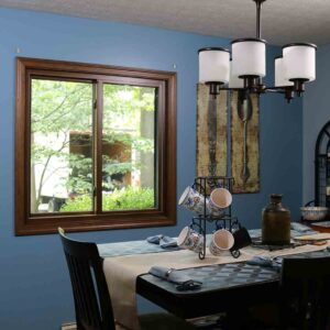 vinyl slider windows with interior wood grain