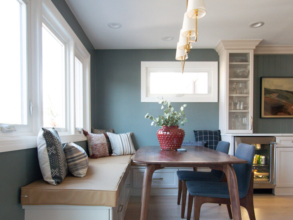 slider windows in dining area of residential home