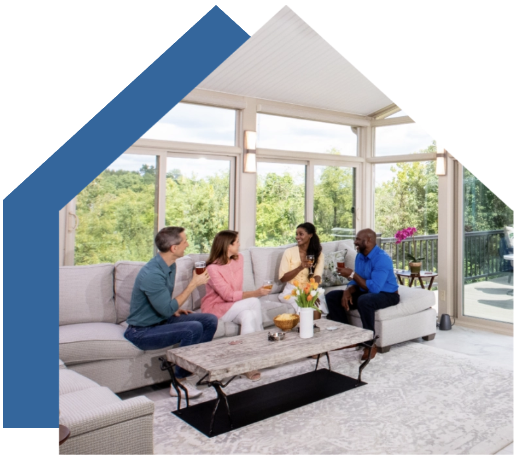 People in sunroom