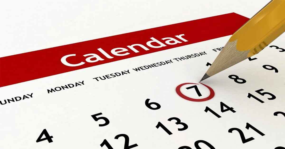 An illustration of a calendar with a pencil circling the date.