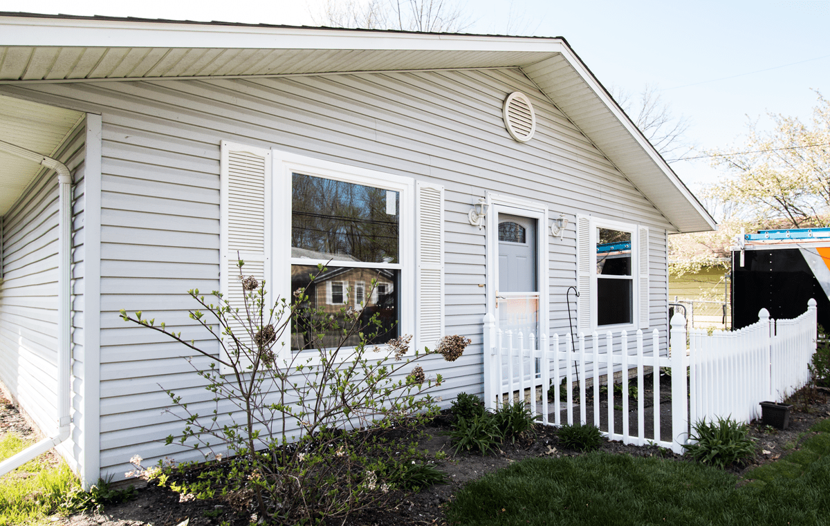 The front of a house after a Universal Windows Direct completed renovation.