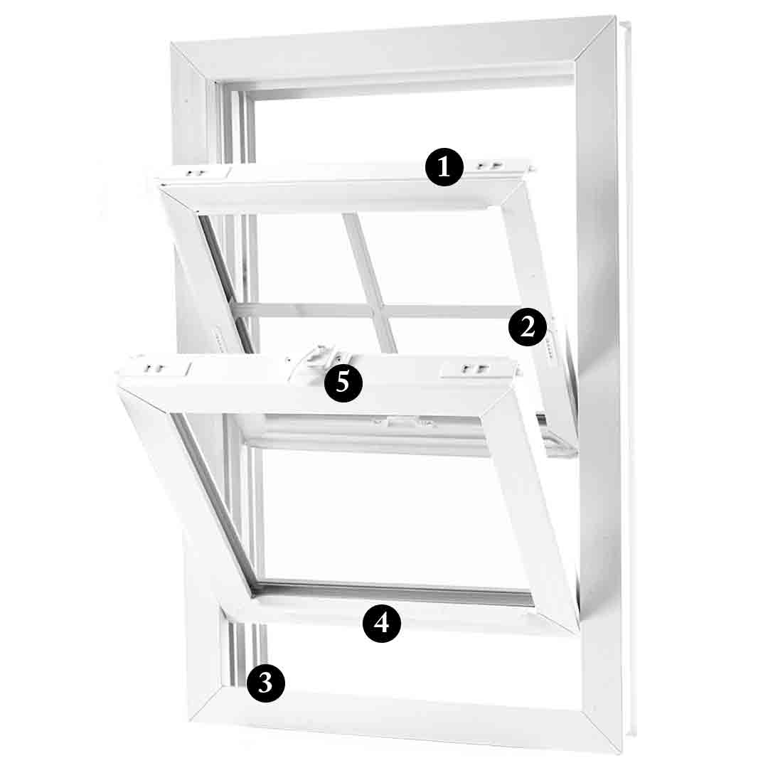 Double hung window diagram