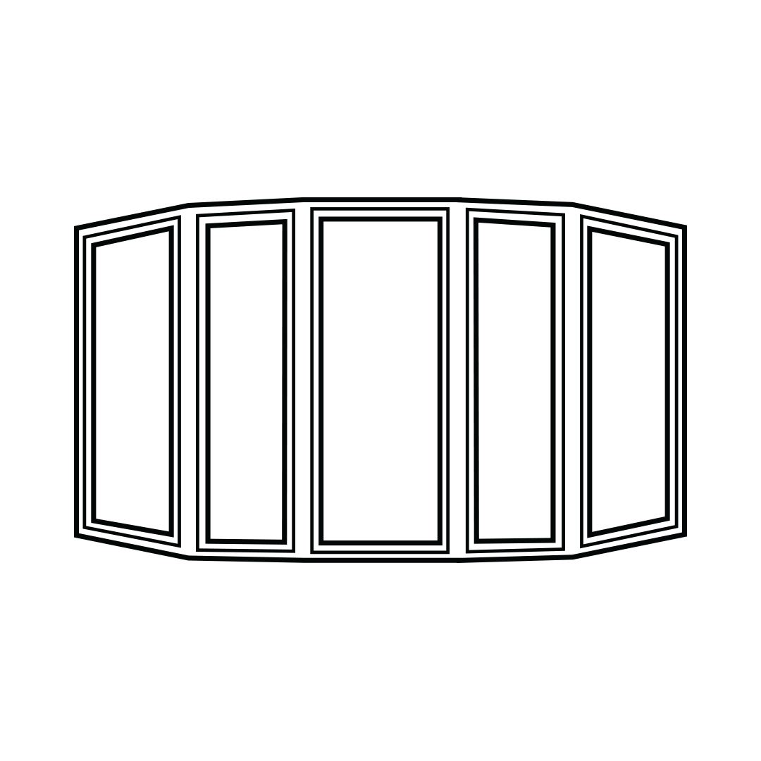 Bow window line drawing