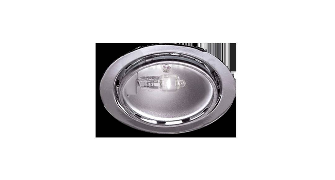 Satin nickel recessed light with clear lens