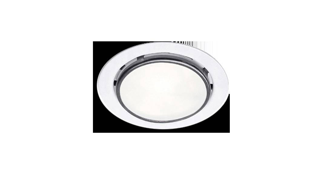 White recessed light with frosted lens