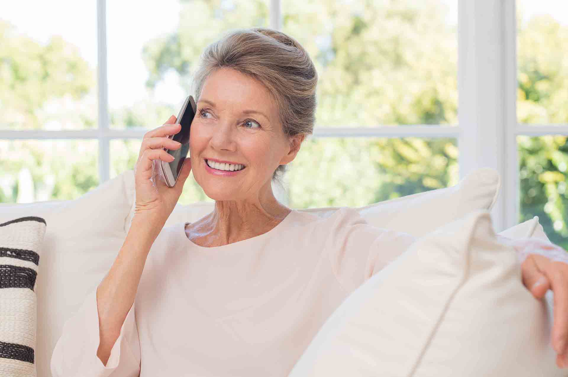 Woman talking on the phone