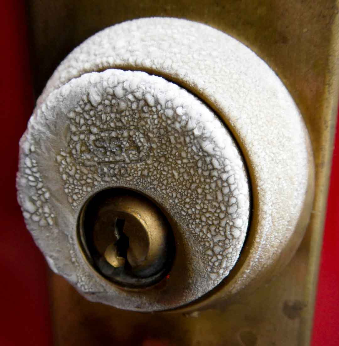 Frozen locks can comprise the security of your entry door