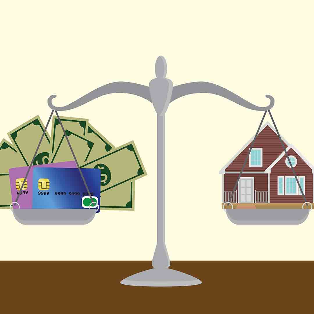 Cost vs. Value illustrated balance of money/debt to homeownership