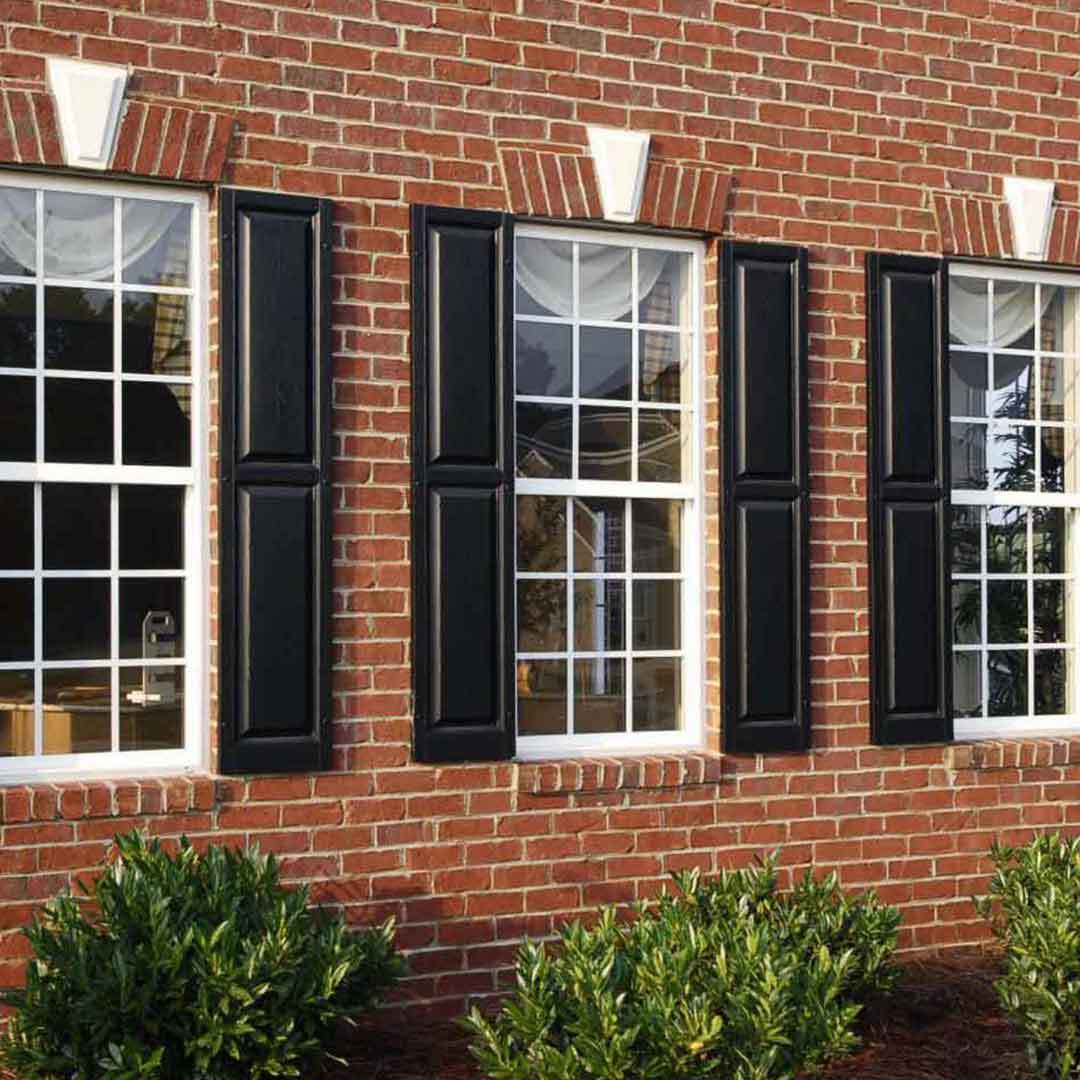 Traditional Windows with Grids windows with grids on brick building