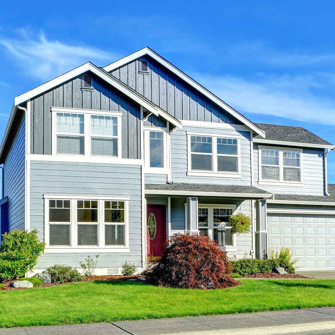 Modern Blue House beautiful, updated blue house