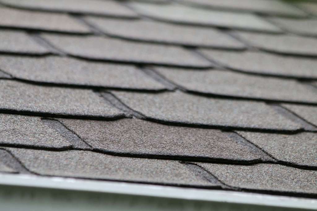 Close-up of architectural asphalt shingles
