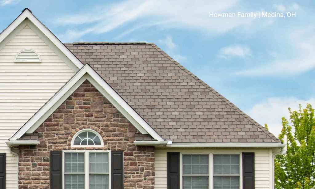 Close up of a roof angle, roof replacement completed by Universal Windows Direct