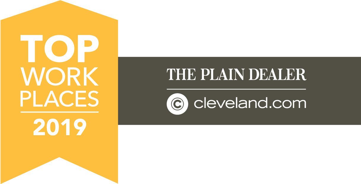 Horizontal Logo of Top Work Places 2019 for cleveland.com