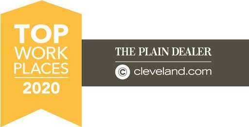 Top Work Places 2020 logo by cleveland.com