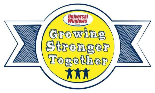 Universal Windows Direct Growing Stronger Together badge