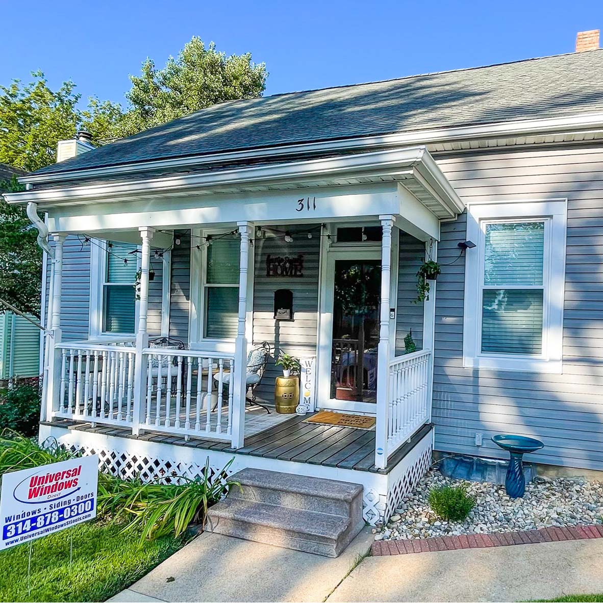 A house with a front porch