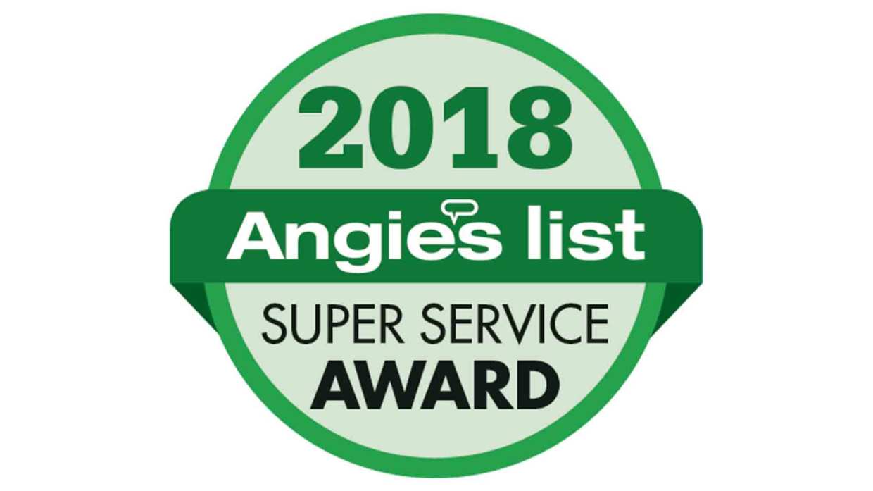 Logo for Angie's List 2018 Super Service Award